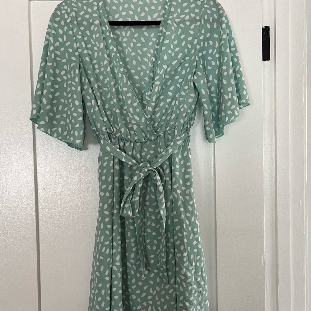 Mint Green Wrap Dress